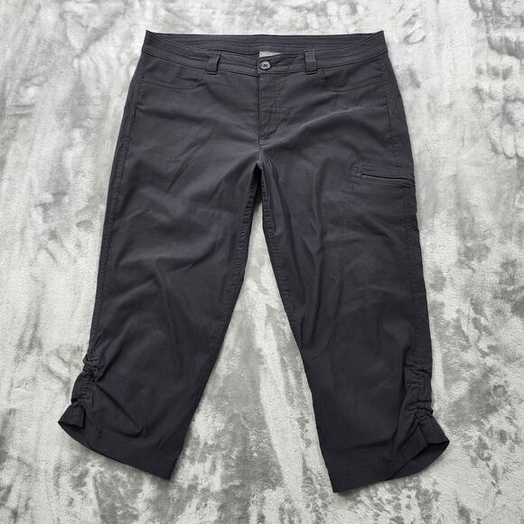 Eddie Bauer Pants - Eddie Bauer Pants Womens 12 Black Stretch Nylon Crop Capri Ruched Hem Outdoors